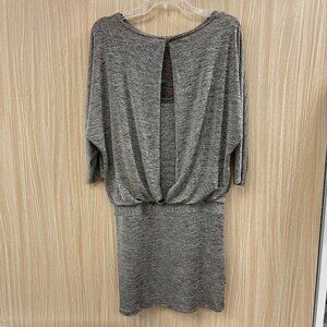 White House Black Market Gray Gold Dress Size Small